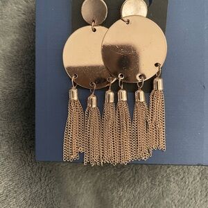 Elegant Gold Tassel Earrings